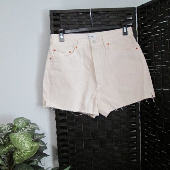 RE/DONE 50s Cutoffs in Vintage White Denim Shorts Sz 31 NWT - Picture 5 of 11